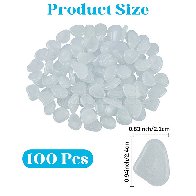 1 Set Resin Luminous Glow in the Dark Pebbles Stone DJEW-CN0001-40C-1