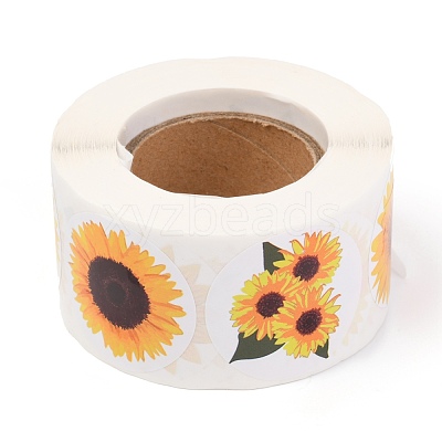 Sunflower Theme Paper Stickers DIY-L051-001-1