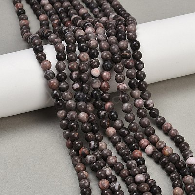 Natural Plum Blossom Jasper Beads Strands LS-G-F591-23-6mm-1