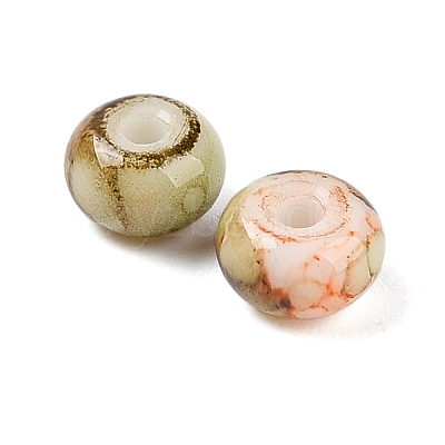 Opaque Spray Painted Glass Beads X1-GLAA-G118-01P-1
