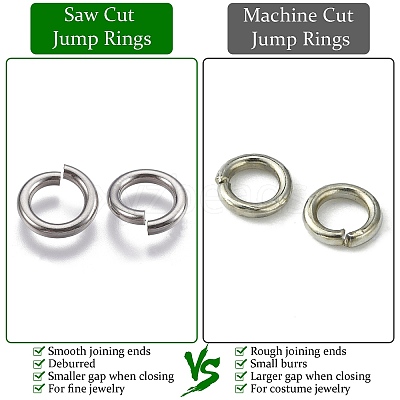925 Sterling Silver Saw Cut Open Jump Rings STER-F036-02S-0.4x5mm-1