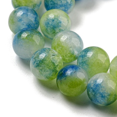 Natural Dyed Yellow Jade Beads Strands G-Q160-A01-01B-1