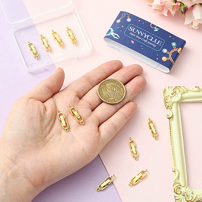 10Pcs Rack Plating Brass Fold Over Clasps KK-SC0006-67G-1