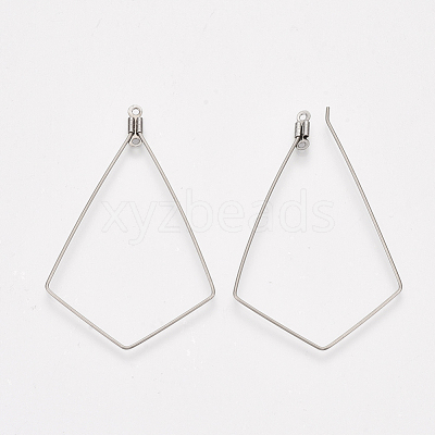 Tarnish Resistant 304 Stainless Steel Wire Pendants STAS-S103-09-1