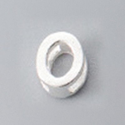 925 Sterling Silver Hollow Initial Beads STER-TAC0010-01S-O-1