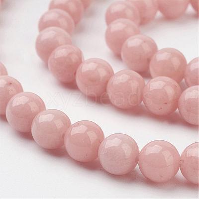 Natural Mashan Jade Round Beads Strands G-D263-6mm-XS22-1