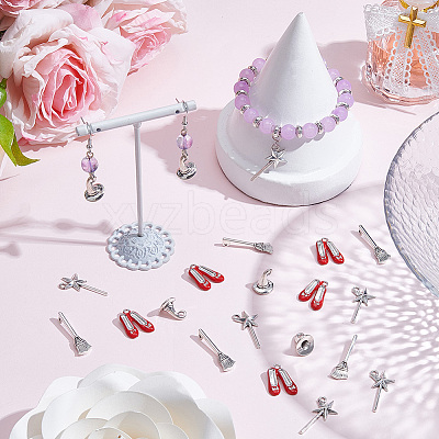 80Pcs 4 Styles Magic Girl Theme Alloy Pendants TIBEP-SC0003-66-1