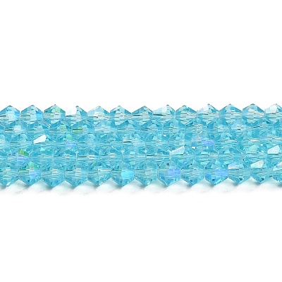Transparent Electroplate Glass Beads Strands LS-GLAA-F029-4mm-D20-1
