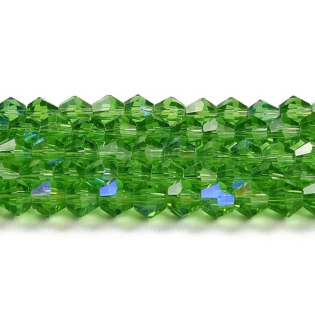 Transparent Electroplate Glass Beads Strands EGLA-A039-T2mm-L03-1