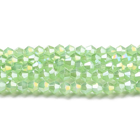Imitation Jade Electroplate Glass Beads Strands EGLA-A039-J4mm-B01-1