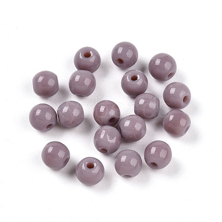 Opaque Solid Color Glass Beads GLAA-N007-4mm-A05-1