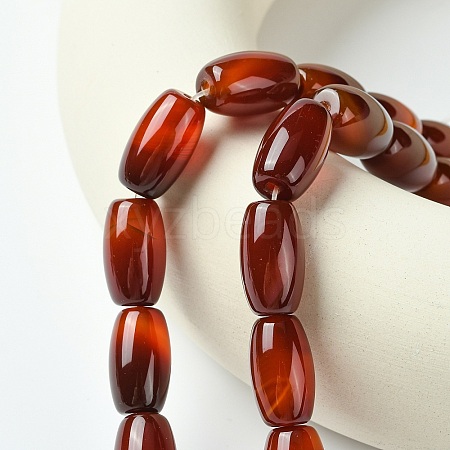 Oval Natural Carnelian Beads Strands G-D622-06-G-1