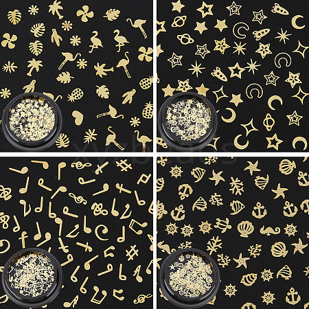 4 Boxes 4 Styles Brass Cabochons MRMJ-OC0003-94-1