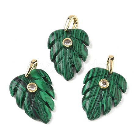 Synthetic Malachite Pendants X-GG-CBA105B-01B-G-1