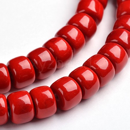 Natural Mashan Jade Column Bead Strands G-E266-02A-1