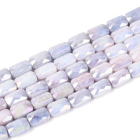 Anti-Tarnish Electroplate Glass Beads Strands GLAA-T025-29E-1