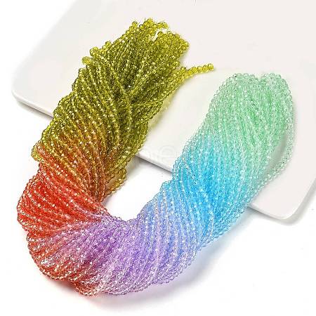 Transparent Painted Glass Beads Strands LS-DGLA-A034-T4mm-A12-1