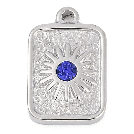 304 Stainless Steel Rhinestone Pendants STAS-L022-476P-01-1