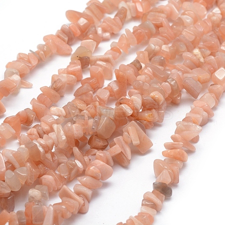 Natural Sunstone Beads Strands X-G-P332-46-1