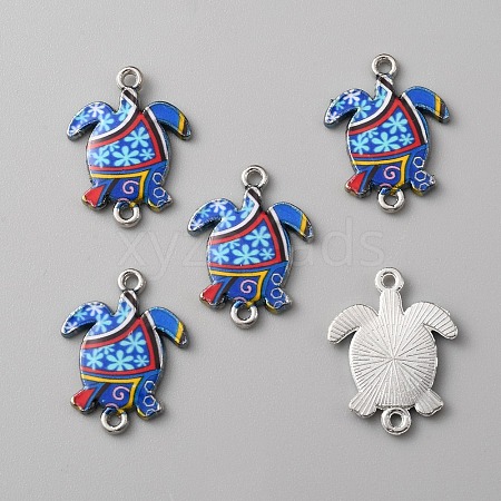 Zinc Alloy Enamel Connector Charms FIND-WH0136-19E-1