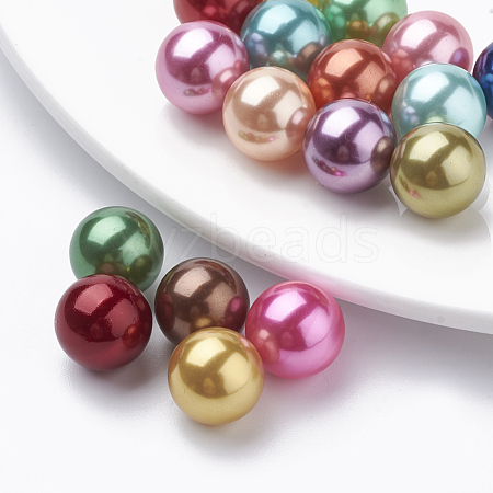 Eco-Friendly Plastic Imitation Pearl Beads MACR-S277-8mm-C-1