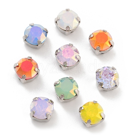 Flat Round Opal Sew On Rhinestones RGLA-G024-12B-P-1