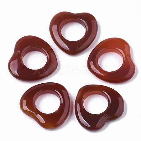 Natural Carnelian/Red Agate Pendants X-G-R473-02-1