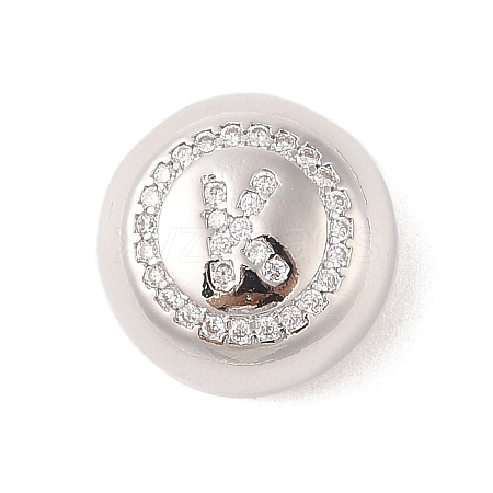 Rack Plating Brass & Cubic Zirconia Pendants KK-Z047-07P-K-RS-1