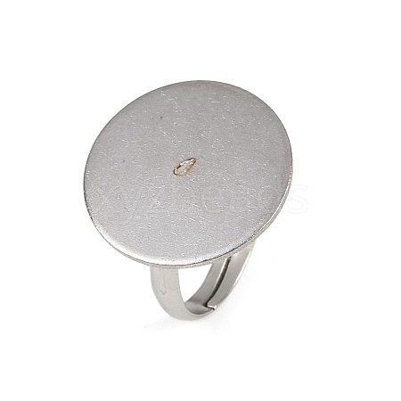 Non-Tarnish 304 Stainless Steel Pad Ring Settings STAS-K278-11F-P-1