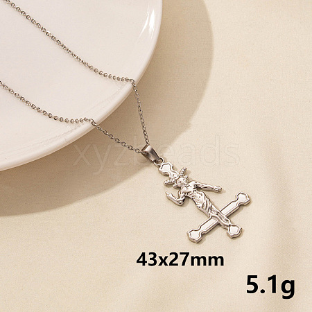 Stainless Steel Pendants Necklaces PW-WG88783-07-1