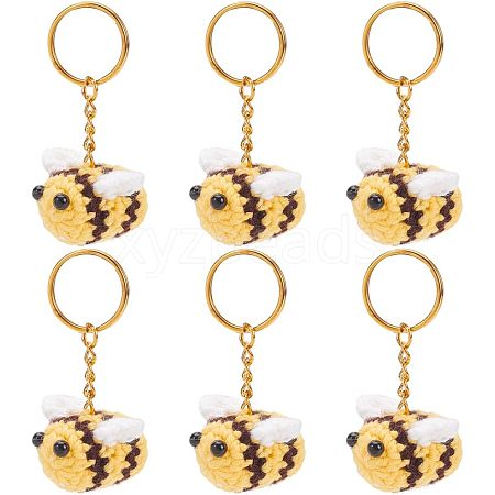  DIY 3D Bee Charm Keychain Making Kit DIY-NB0007-27-1