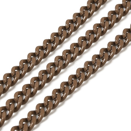 Spray Painted 304 Stainless Steel Curb Chains STAS-B067-05B-03-1