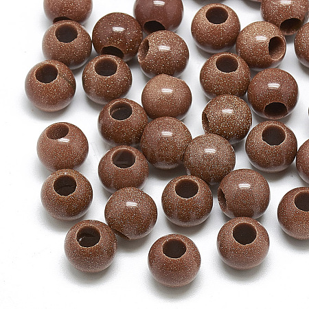 Synthetic Goldstone Beads G-T092-12mm-14-1