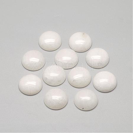 Natural White Jade Cabochons G-R416-10mm-11-1