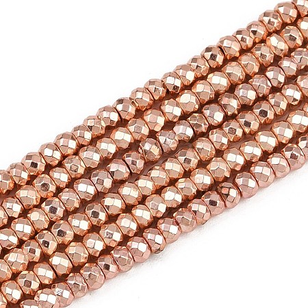 Electroplate Non-magnetic Synthetic Hematite Beads Strands G-L485-06A-RG-1