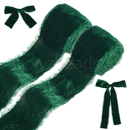 Velvet Frayed Fringe Ribbon OCOR-WH0082-485B-1