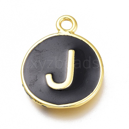 Brass Enamel Pendants KK-H103-02J-G-1