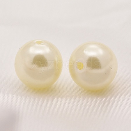 ABS Plastic Imitation Pearl Round Beads SACR-S074-12mm-A41-1