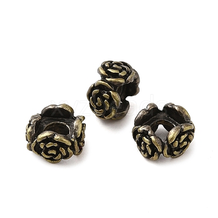 Tibetan Style Rack Plating Brass Bead KK-Q805-02AB-1