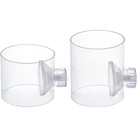 SUPERFINDINGS 2Pcs 2 Styles Transparent Acrylic Aquarium Shrimp Food Feeder Tube AJEW-FH0001-40-1