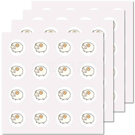 8 Sheets Plastic Waterproof Self-Adhesive Picture Stickers DIY-WH0428-035-1