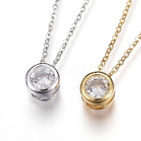 304 Stainless Steel Pendant Necklaces NJEW-O108-29-1
