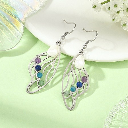 201 Stainless Steel Dangle Earrings for Women EJEW-JE07501-02-1