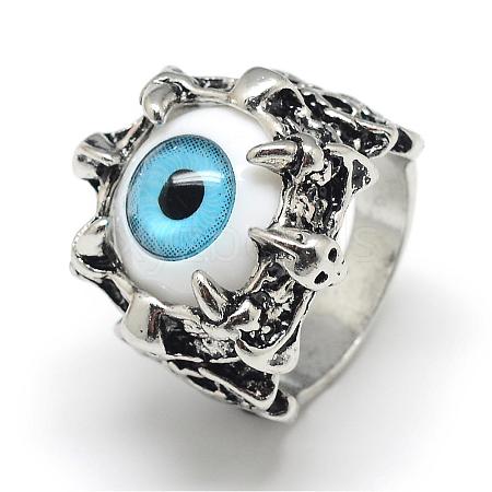 Alloy Resin Finger Rings RJEW-S038-114B-20mm-1