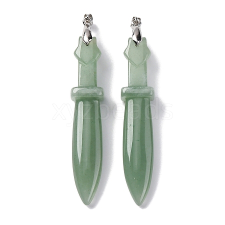 Natural Green Aventurine Big Pendants G-K338-41P-08-1