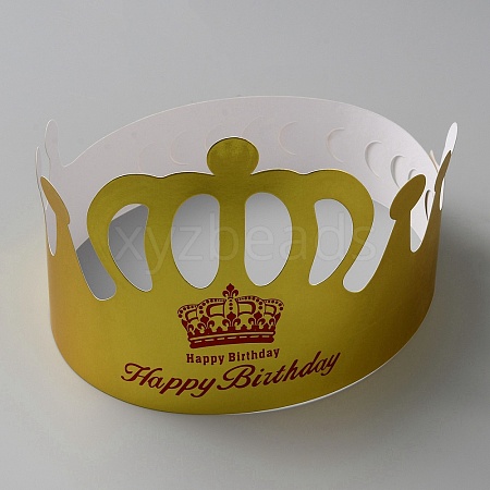 Birthday Crowns Paper Party Hat AJEW-WH0348-128B-1