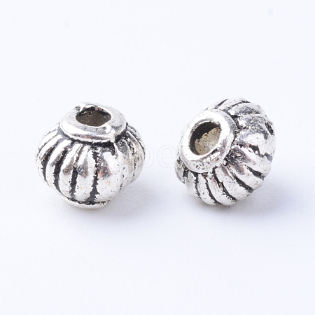 Tibetan Style Alloy Spacer Beads TIBE-Q063-23AS-RS-1