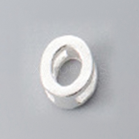 925 Sterling Silver Hollow Initial Beads STER-TAC0010-01S-O-1
