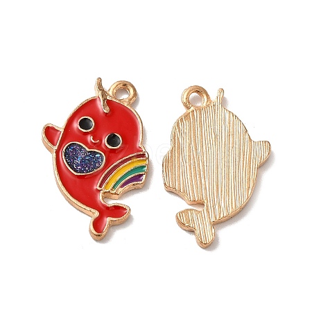 Alloy Enamel Pendants ENAM-Q448-09LG-01-1