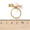 Opaque Acrylic Imitation Pearl Finger Rings RJEW-P177-03A-G-5
